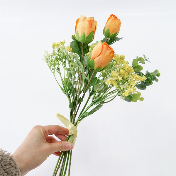 

1pc artificial fake peony rose flower bridal hydrangea home wedding garden decor