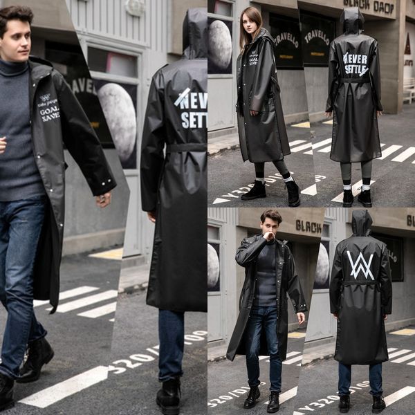 

travel men's raincoat walking body thickened extended coat single tide brand 1 polyester fiber, Red;brown