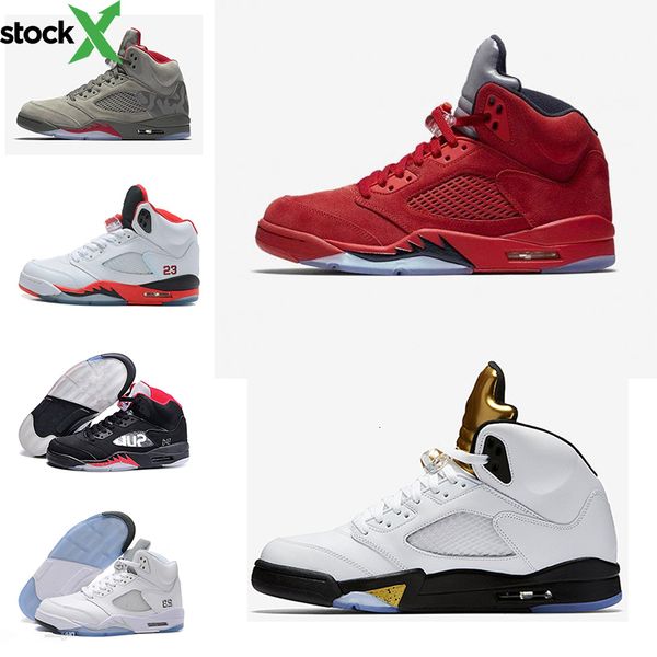 

new man basketball shoes sneaker 5 white cement black metallic red blue suede oreo sneakers grape color oreo fashion trainer chaussure femme