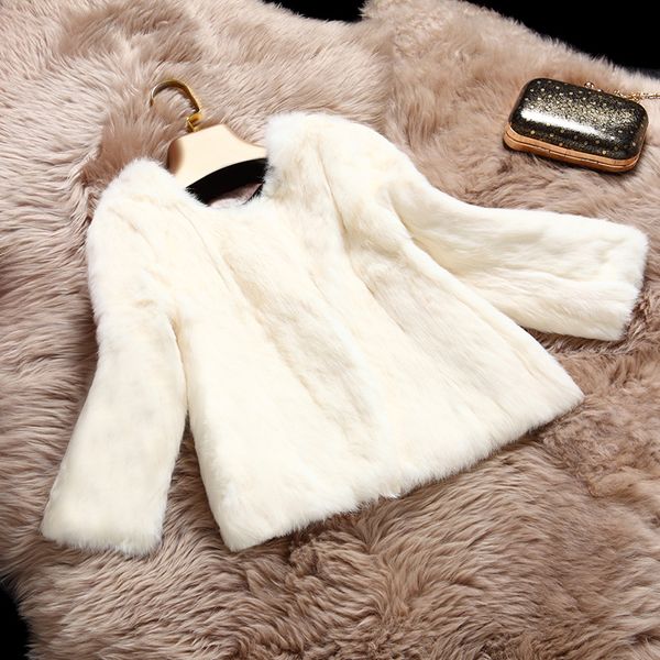 

new autumn and winter 2018 slim short coat women's thick full pelt fur overcoat women cotton padded jacket ing, Black