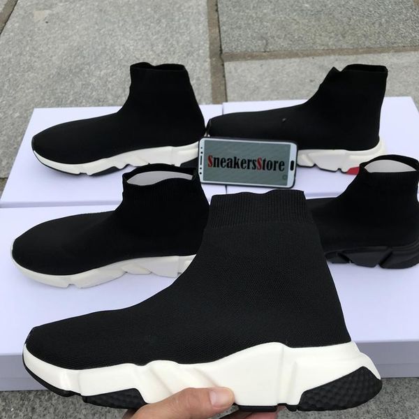 

новые 2019 дизайнерские кроссовки speed ​​runner мода обувь носок тройной black boots красный плоский trainer мужчины женщины повседневная о