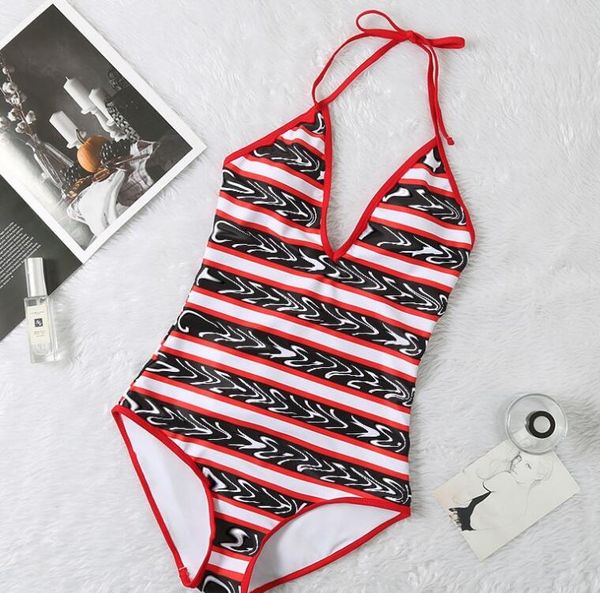 

дизайнер самых новых женщины глубокий v европейских купальники мода марка купальник письмо и американский sexy цельного высокое качество бик, White;black