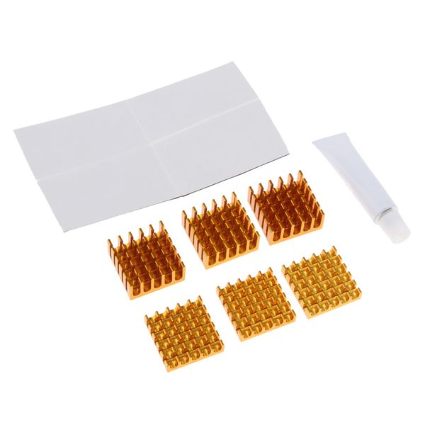

aluminum heat sink kit, cpu gpu vga ram led ic chip heatsink cooler set (20 pieces