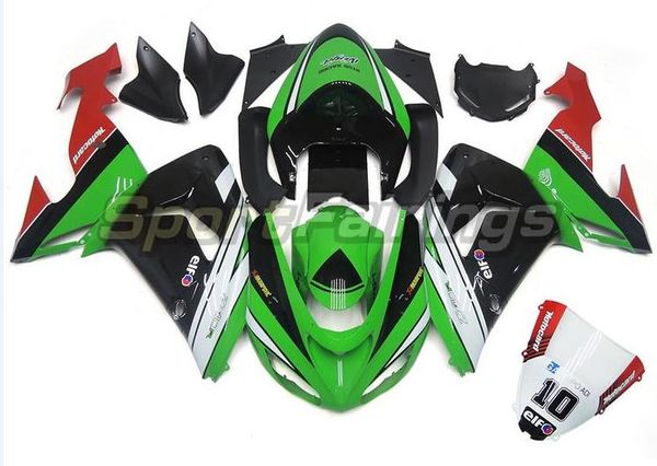 

4gifts new abs motorcycle fairings set fit for kawasaki ninja zx-10r zx10r 2006 2007 06 07 10r number 10