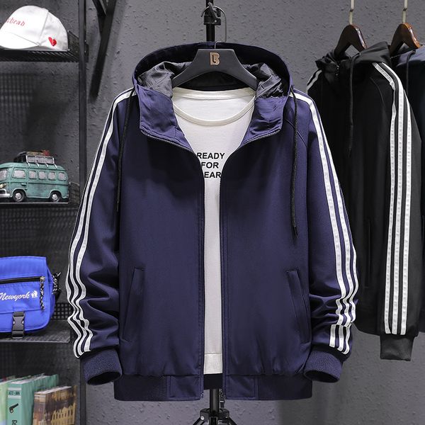 

большой размер men's jacket жир плюс размер осень и зима повседневный спорт молодежь большой размер пальто сало-ведро jacket, Tan;black