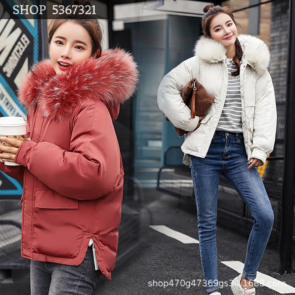 

winter cotton-padded clothes woman short fund down cotton thickening easy bread serve student cotton, Black