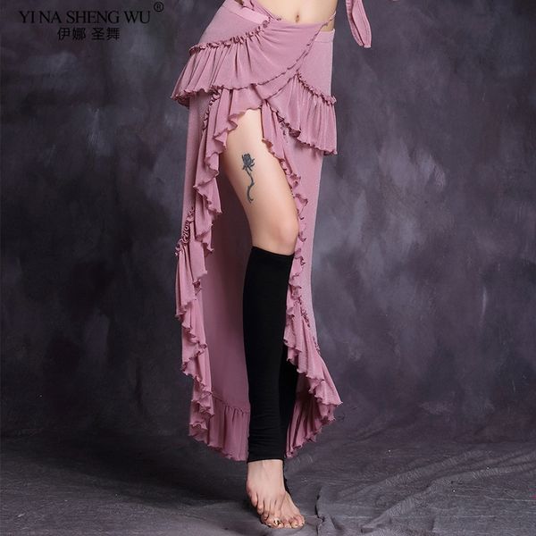 

взрослый танец живота костюм практика юбка sexy обернутый silver mesh юбка bellydance одежда hip шарф dancewear для женщин, Black;red