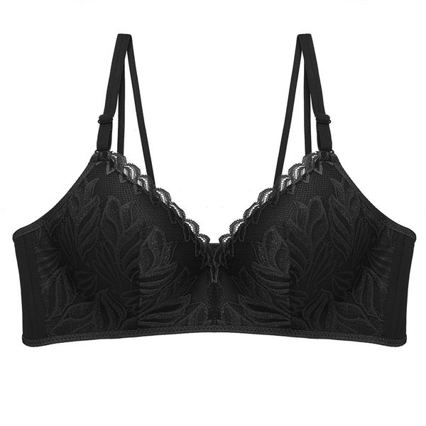 

6 цветов цветочные кружева беспроводной бюстгальтер для женщин sexy bralette комфорт провода free бюстгальтеры 3/4 чашки высокого качества ш, Red;black