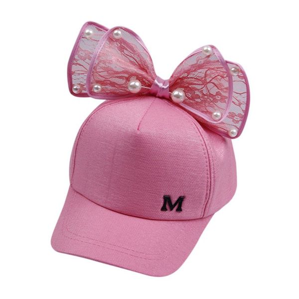 

2018 новое прибытие весенние девушки caps pearl кружева bowknot hat дети девушки сладкий милые принцессы стиль шапки летнее солнце горячей п, Yellow