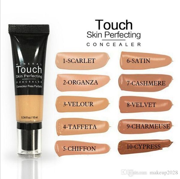

younique liquid foundation mineral touch skin perfecting concealer cream bb cream makeup natural face cosmetics 10 colors 10 ml epacket free
