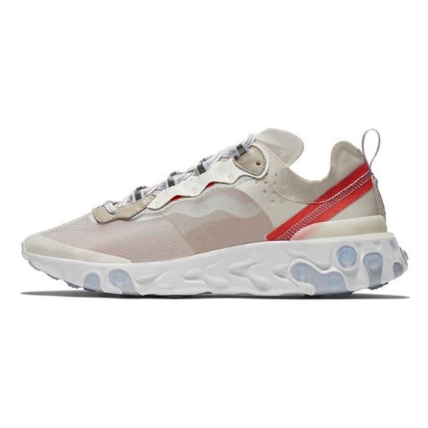 

2019 breathable upcoming react element running shoes pack white light weight women mens trainers designer sneakers 36-45