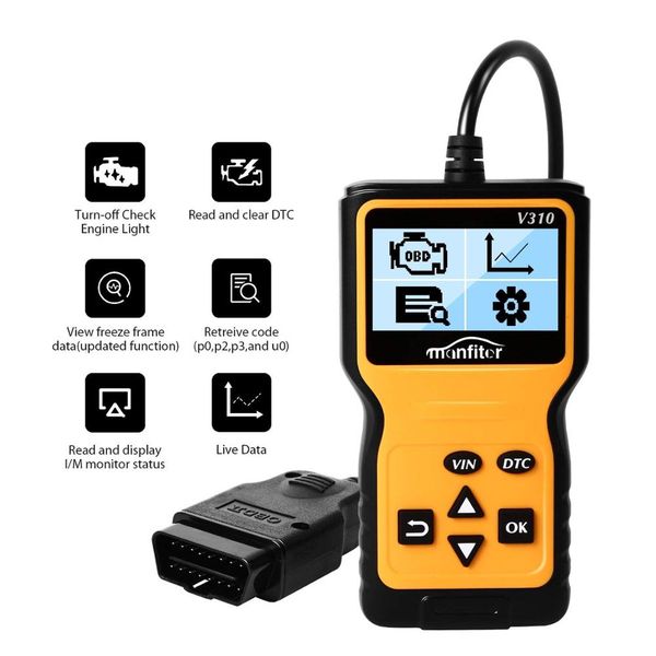 

v310 обд 2 сканер автомобиль автоматический диагностический инструмент развертки читателя кода недостатка двигателя автомобильный свет двига