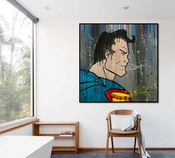 

graffiti art cartoon by hand made on canvas abstract wall art good for wall decoration