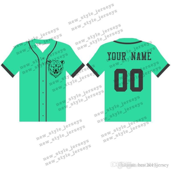 

40man custom baseball jerseys breathable 2019 men youth quick dry blue white stitched m-xxxl green baseball jerseys, Blue;black