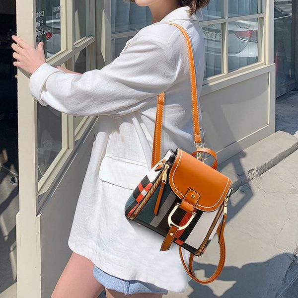 

vintage mini handbags women classic pack bag for girls fashion school bag pu leather shoulder college schoolbag