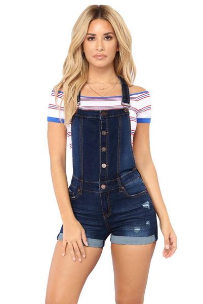

women summer denim bib overalls jeans shorts jumpsuits and rompers playsuit, Black;white