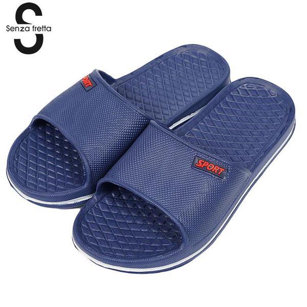 

senza fretta mens slip on sport slide sandals flip flop shower shoes slippers house pool gym sandal slippers men shoes ws060, Black