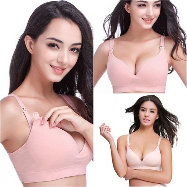

4 colors women cotton soft wire breastfeeding maternity nursing bra feeding bra designer crop wholesale zfj699, White