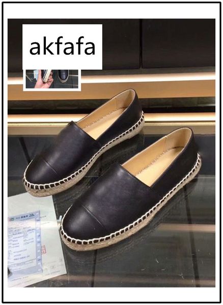 

op espadrilles shoes fashion brand elegant genuine leather camellia ladies thick bottom lazy flat soft flats0, Black