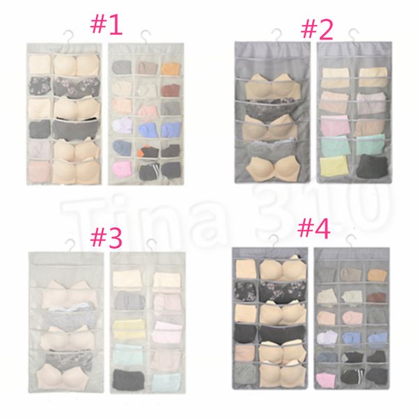 

fashion 80*40cm pocket hanging bag folding underwear storage bag neat organizer transparent closet storage bagunderwear bagt2i5144