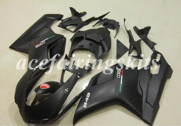 

4gifts new abs full fairings set fit for ducati 848 1098 1198 1098s 1098r evo 2007 2008 2009 2010 2011 2012 custom black