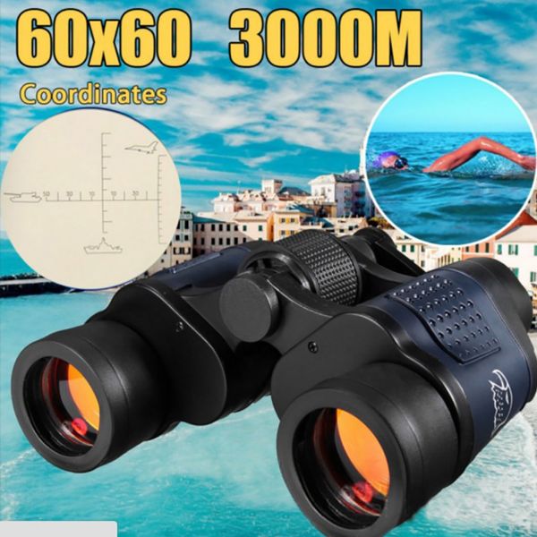 

new 60x60 optical telescope with night vision binoculars high-powered high-definition green film outdoor hunting