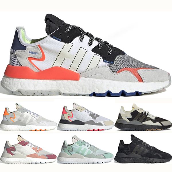

2019 hot Nite Jogger 3M Reflective unisex running shoes core orange white black high quality breathable sports designer sneakers size 36-45