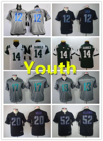 2018 2019 New Youth Football Jerseys 12 Andrew Luck 13 Dan Marino