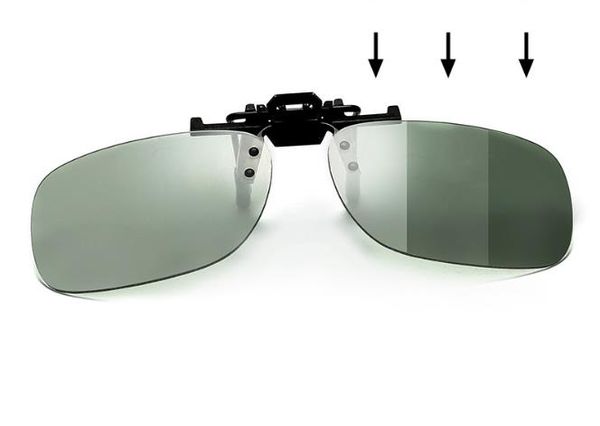 

variable-color clip square polarized varicolor glasses clip polarized driver's lens myopia glasses clip, White;black