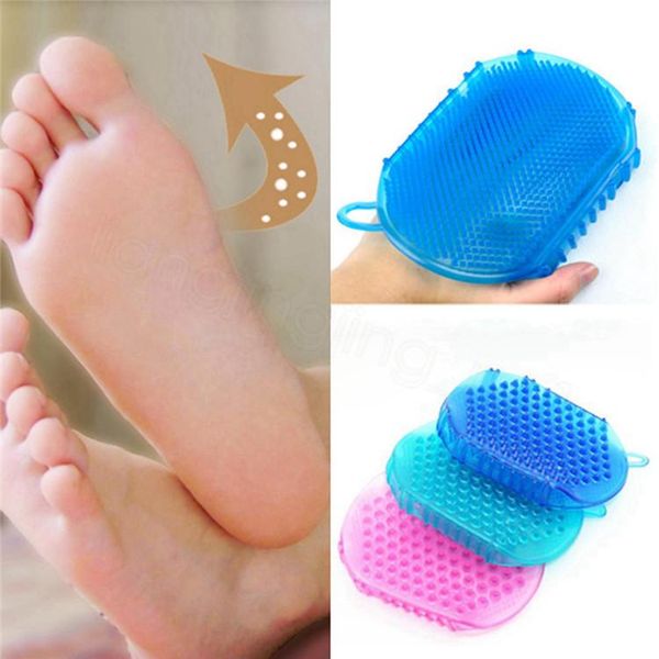 Badehandschuhe Peeliation Duschbadbürste für Körperreinigung Silikon Peeling Pinsel Wäscher Scrub Handschuh Spa Badekörper 100 stücke T1i1674