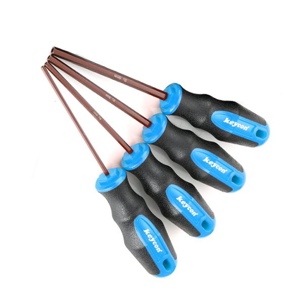 

4pcs/set hexagon with hole screwdriver set h3-h6*100mm s2 stell hex key screw-driver allen bolt driver screw driver set tools
