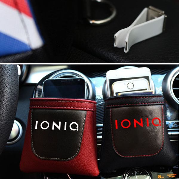 

pu leather car air vent stow tidy storage for ioniq