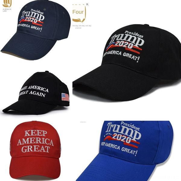 

y6zho two styles embroidery cotton outdoor breathable hat trump 2020 keep america great caps cap adjustable trump baseball, Blue;gray