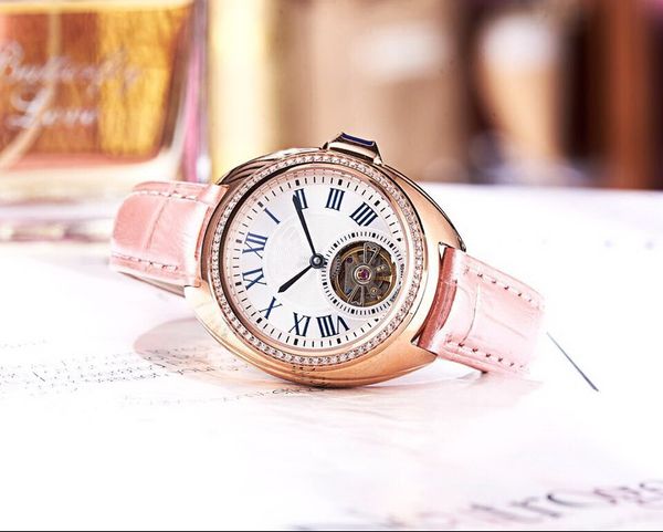 

PINK diamond BEZEL male automatic mechanical AAA women watch wholesale luxury fashion brand new Stainless steel womens watches