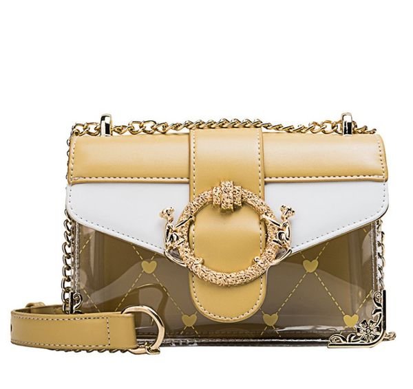 

прозрачная женская сумка-ведро из прозрачного пвх с желе, небольшая сумка на плечо, женская цепочка, сумка через плечо, дизайнерская сумка 2