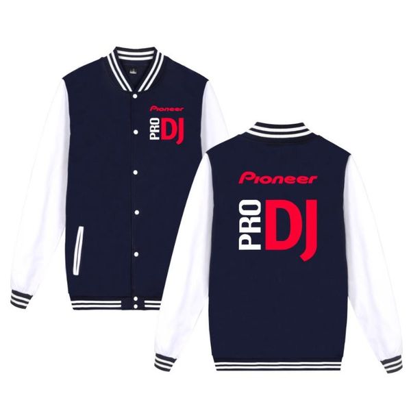 

pioneer pro dj printed fashion sport baseball jacket men women sweatshirts coat casual long sleeve harajuku hoodies jackets, Black;brown