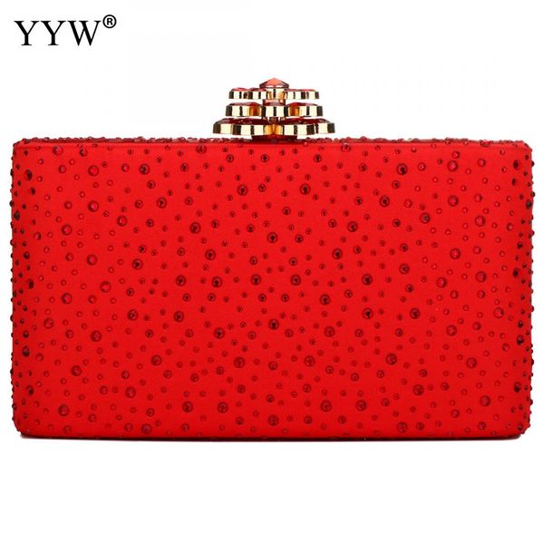 

yyw red clutch bag 2019 new rhinestone party clutch purse fashion girl mini phone purse 2019 elegant evening clutches girls bag