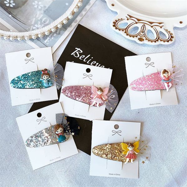 

20pcs/lot new fashion glitter fashion glitter lovely colors shiny cute girls kids hairpins barrettes children hair accessories, Slivery;white