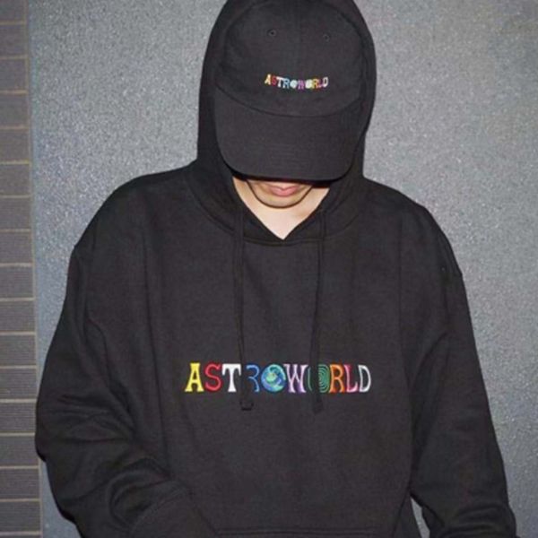 

18FW ASTROWORLD трехмерная вышивка толстовка с капюшоном толстовки Бесплатная доставка