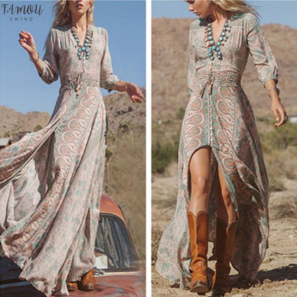 

мода лето женщин boho шифон сплит длинное платье вечер партия пляж maxi платье сарафаны, Black;gray
