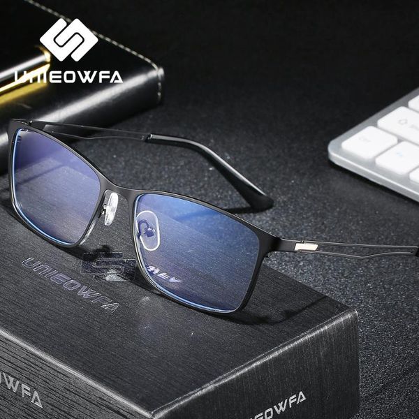 

gaming computer glasses men anti blue light blocking eyeglasses male clear protection radiation alloy eyewear anti blue ray, White;black