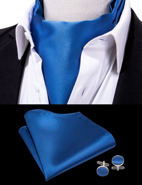 

привет-галстук мужские винтажные 100% шелковые запонки для галстука ascot квадратный набор классический синий сплошной галстук для мужской п, Black;blue