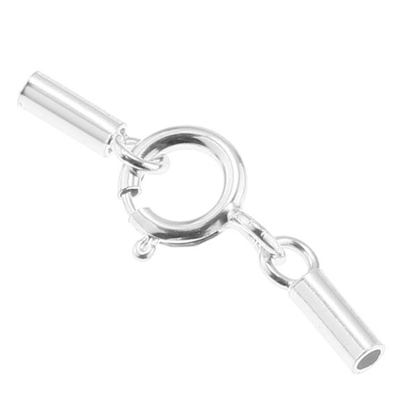 

solid premium 925 sterling silver kumihimo rope cord clasp suede leather jewelry diy craft findings supplies