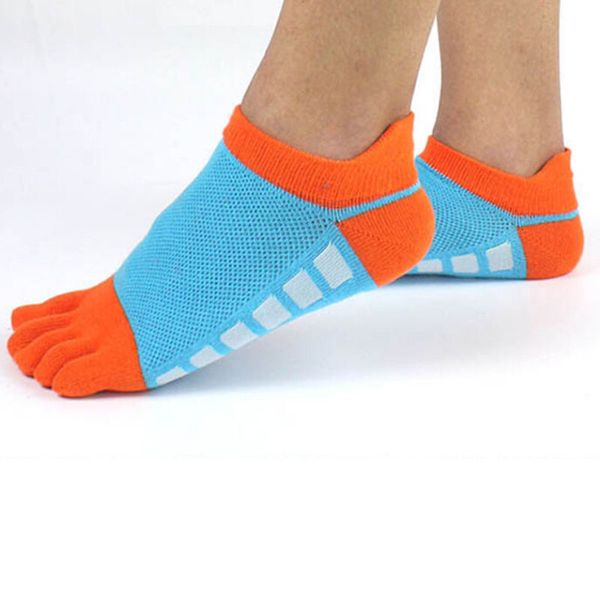 

5 цветов лета новых людей toe носки хлопка five fingers носки вскользь с toes голеностопного, Black