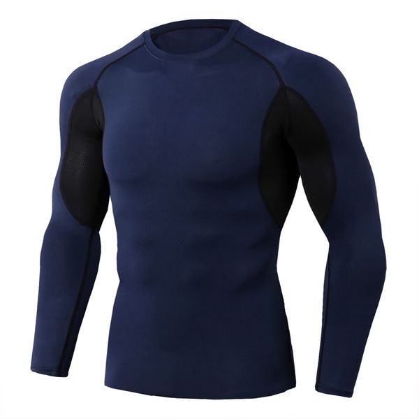 

new long sleeve spot shirt men quic clts long men's rui tts long segym clotig fites mens rasor jsey, Black;blue