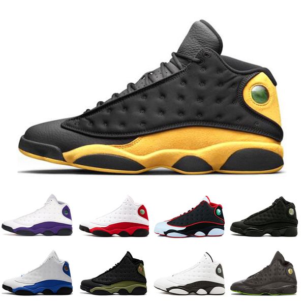 

new 13 13s men basketball shoes island green bred melo class of 2003 court purple hyper royal mens trainers sports sneakers size 7-13