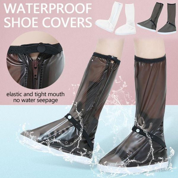 

high waterproof shoes covers for shoes motorcycle cycling bike rain boot rain cover for in creek rainy snowing, Black