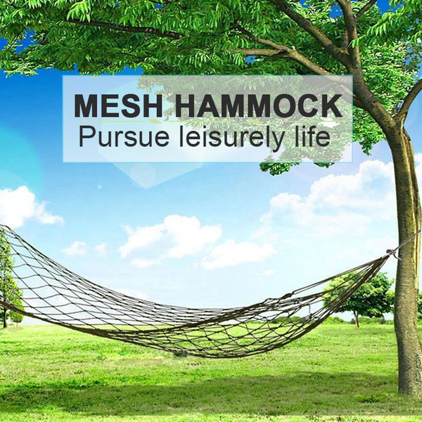 

hammock swing 9 strands explore outdoor leisure hike nylon rope field survival hanging hammock hanging bed strong camp tent