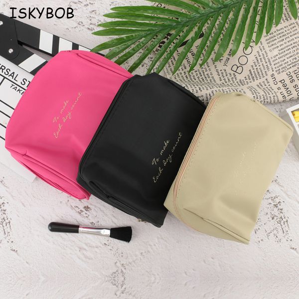 

1pc women fashion makeup bag cosmetic bag case make up organizer toiletry storage nylon zipper new travel wash pouch