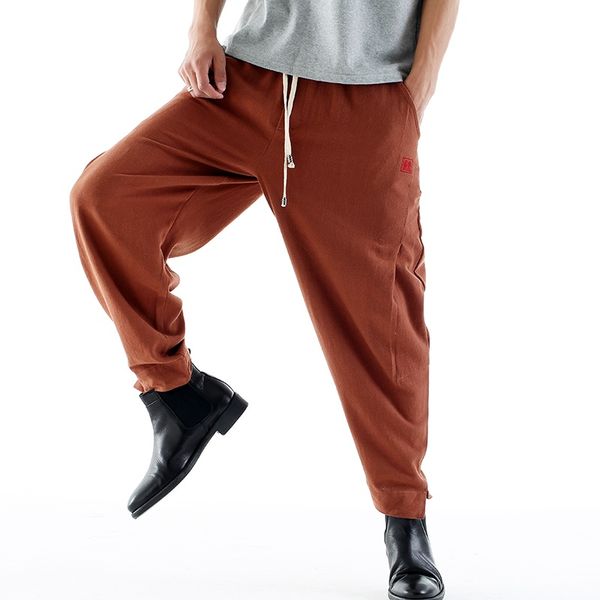 

men pants linen bruce uniform ta040, Red